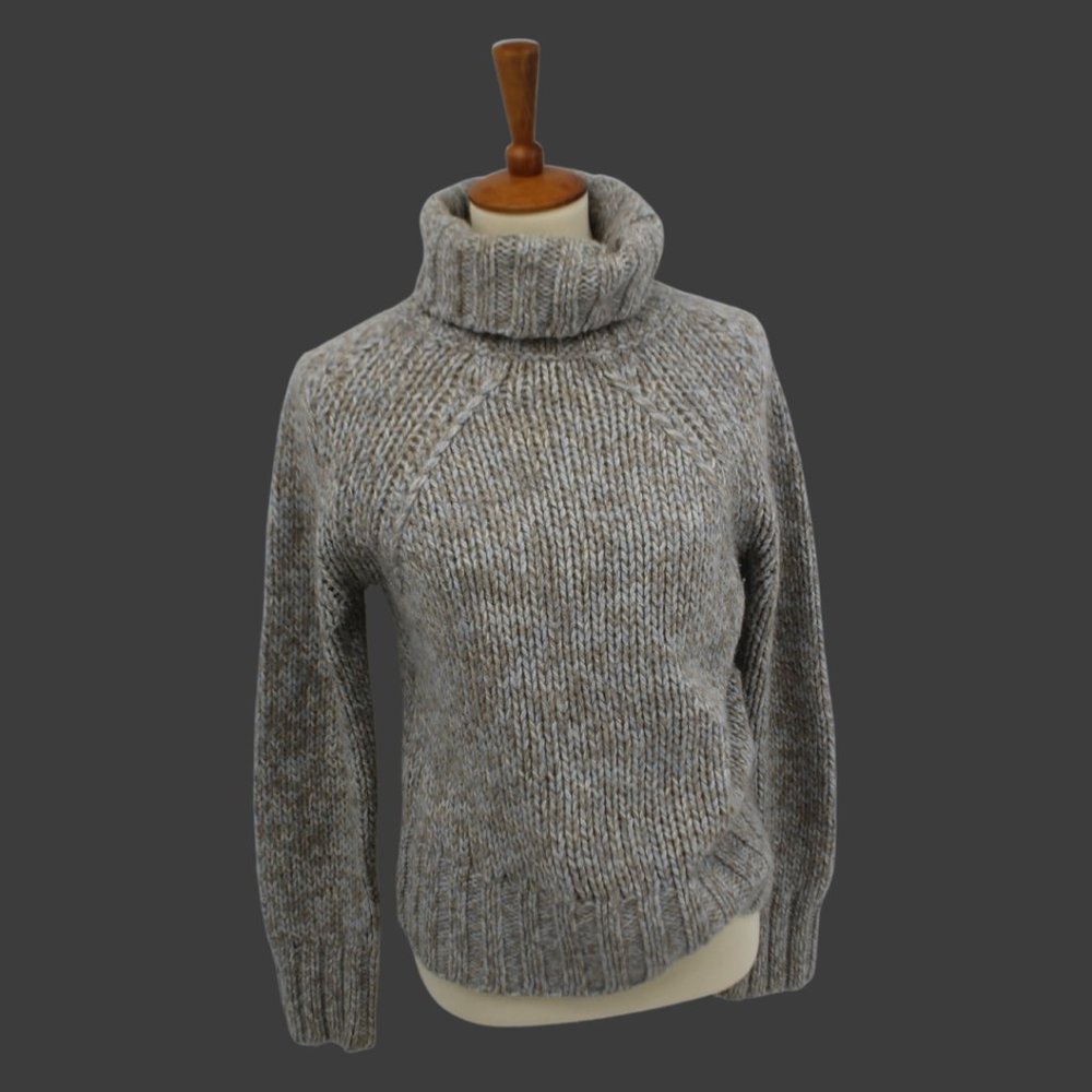 Vintage Italian Thick Knit Cowl Neck Sweater M